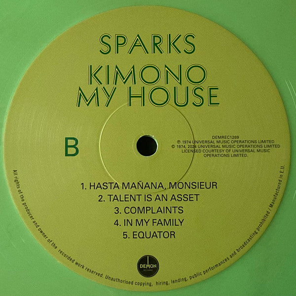Sparks : Kimono My House (LP, Album, RE, Gre)