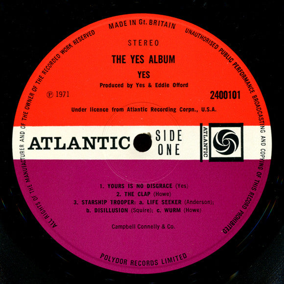 Yes : The Yes Album (LP, Album, Gat)