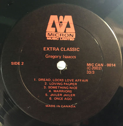 Gregory Isaaccs* : Extra Classic (LP, Album, Bla)