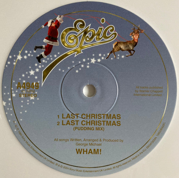 Wham! : Last Christmas (12", EP, Ltd, Sno)