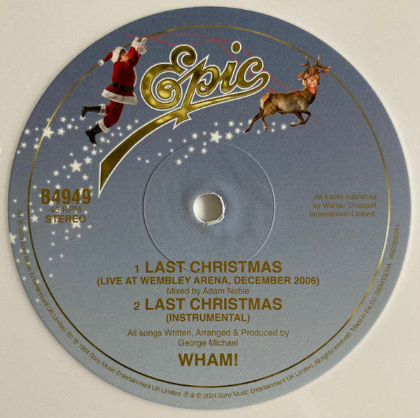 Wham! : Last Christmas (12", EP, Ltd, Sno)