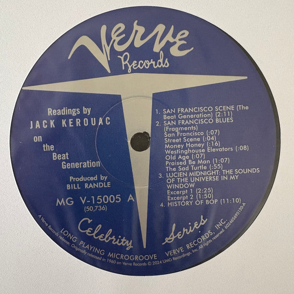 Jack Kerouac : Readings By Jack Kerouac On The Beat Generation (LP, Mono, RE)