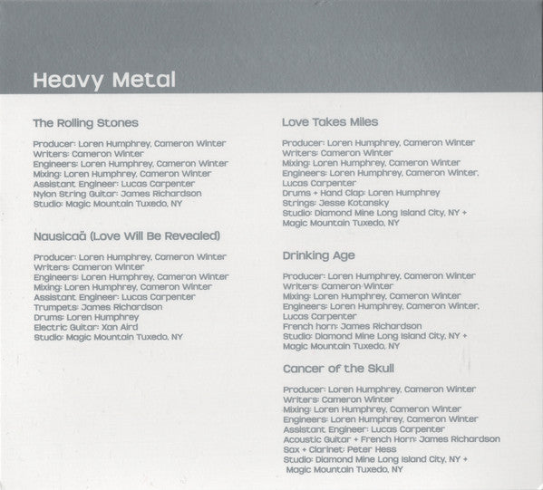 Cameron Winter : Heavy Metal (CD, Album)