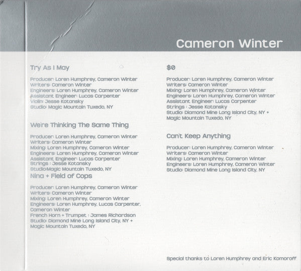 Cameron Winter : Heavy Metal (CD, Album)