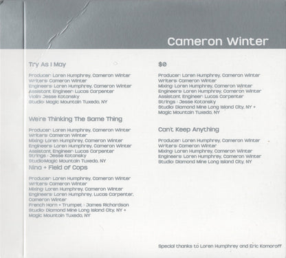 Cameron Winter : Heavy Metal (CD, Album)