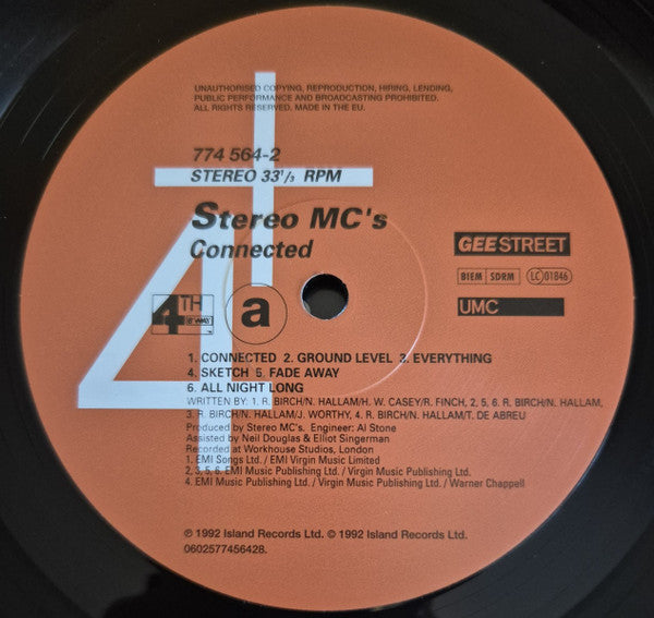 Stereo MC's : Connected (LP, Album, RE, 180)