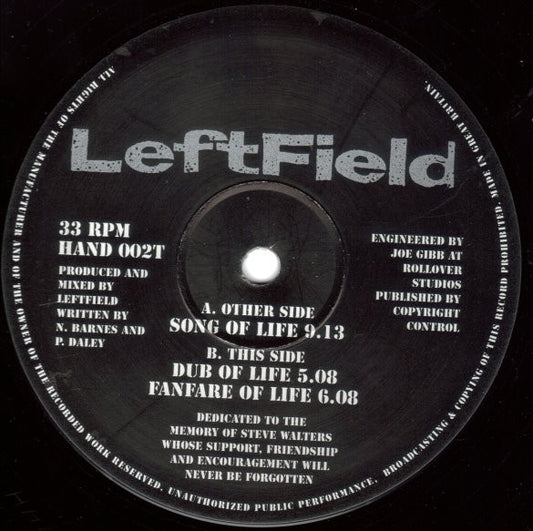 Leftfield : Song Of Life (12")