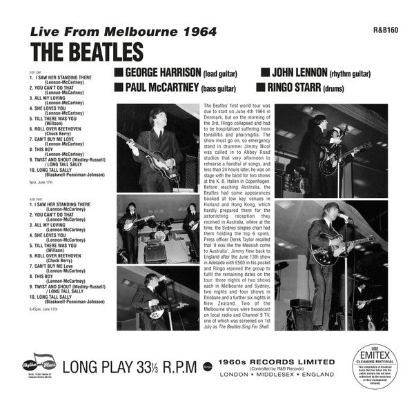 The Beatles : Live From Melbourne 1964 (LP, Mono, Ltd, Unofficial)