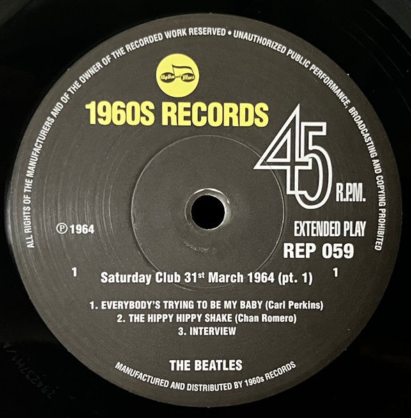 The Beatles : Saturday Club 31st March 1964 (Pt. 1) (7", EP, Mono, Unofficial)