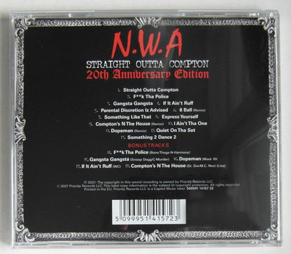 N.W.A* : Straight Outta Compton (20th Anniversary Edition) (CD, Album, RE, RP)