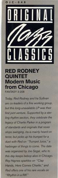 Red Rodney Quintet : Modern Music From Chicago (LP, Album, RE)