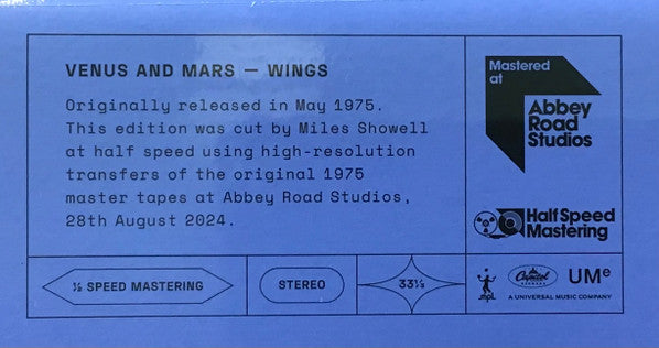 Wings (2) : Venus And Mars (LP, Album, Ltd, RE, RM, 50t)