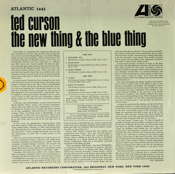 Ted Curson : The New Thing & The Blue Thing (LP, Album, RE)