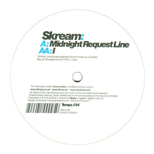 Skream : Midnight Request Line / I (12", RE)