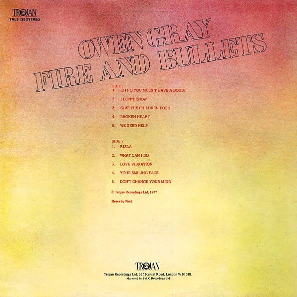Owen Gray : Fire And Bullets (LP, Album)