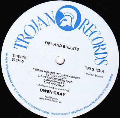 Owen Gray : Fire And Bullets (LP, Album)