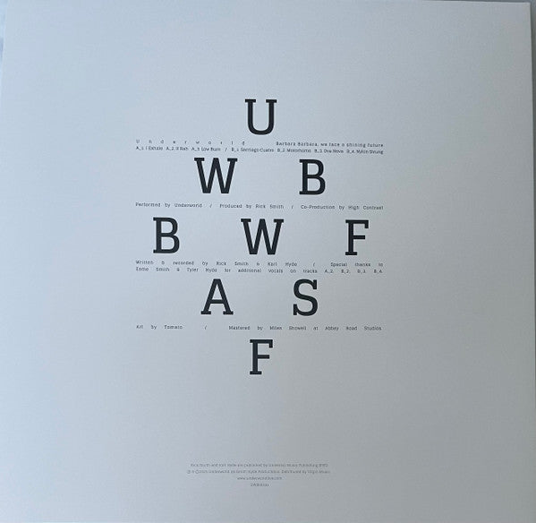 Underworld : Barbara Barbara, We Face A Shining Future (LP, Album, RE, 180)