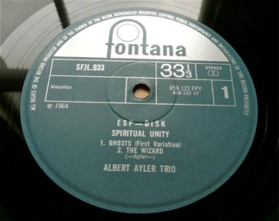 Albert Ayler Trio : Spiritual Unity (LP, Album, RE)