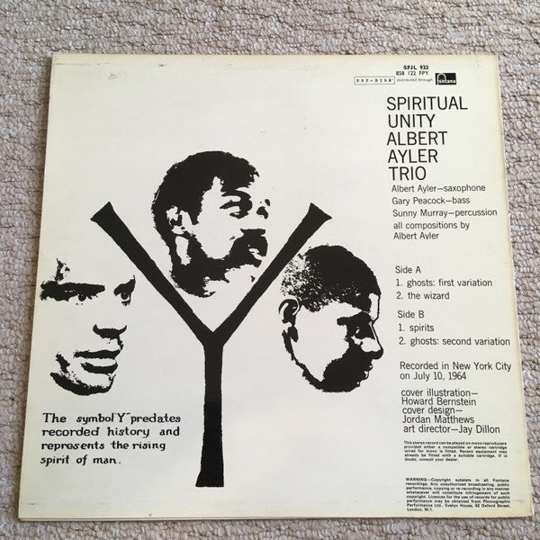 Albert Ayler Trio : Spiritual Unity (LP, Album, RE)