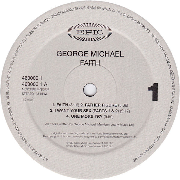 George Michael : Faith (LP, Album, Ltd, RE)