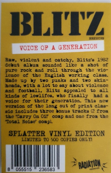 Blitz (3) : Voice Of A Generation (LP, Album, Ltd, RE, Whi)