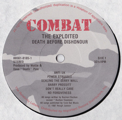 The Exploited : Death Before Dishonour (LP, Album)