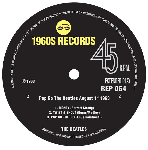 The Beatles : Pop Go The Beatles #12 - August 1st 1963 (7", EP, Mono, Unofficial)
