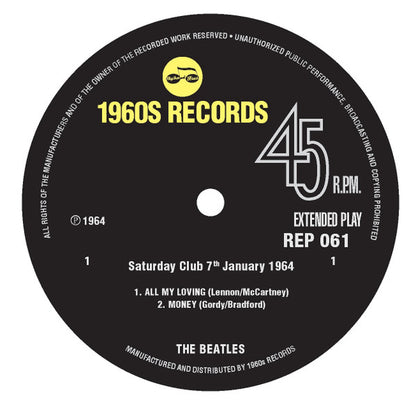 The Beatles : Saturday Club #8th January 1964 (7", EP, Mono, Unofficial)