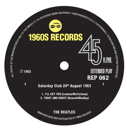 The Beatles : Saturday Club 24th August 1963 (7", Mono, Unofficial)
