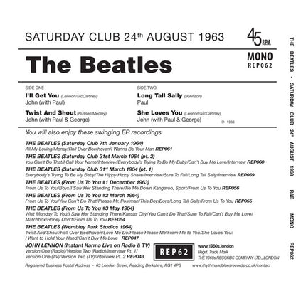 The Beatles : Saturday Club 24th August 1963 (7", Mono, Unofficial)