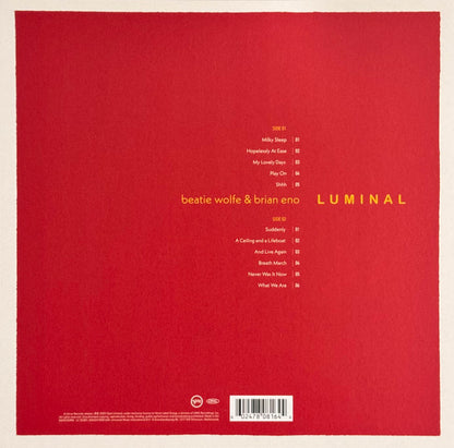 Beatie Wolfe & Brian Eno : Luminal (LP, Album, Bioplastic)