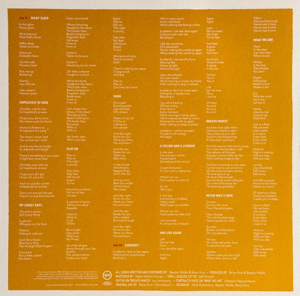 Beatie Wolfe & Brian Eno : Luminal (LP, Album, Bioplastic)