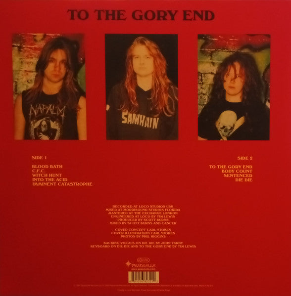 Cancer (3) : To The Gory End (LP, Album, Ltd, RE, Red)