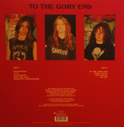 Cancer (3) : To The Gory End (LP, Album, Ltd, RE, Red)