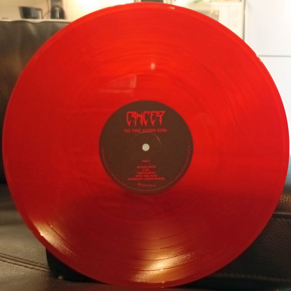 Cancer (3) : To The Gory End (LP, Album, Ltd, RE, Red)