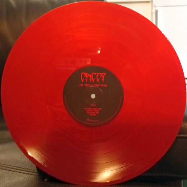 Cancer (3) : To The Gory End (LP, Album, Ltd, RE, Red)