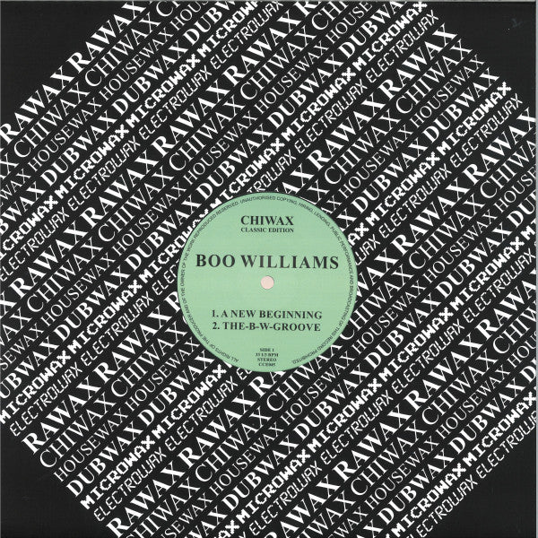 Boo Williams : A New Begininning (12", RE)