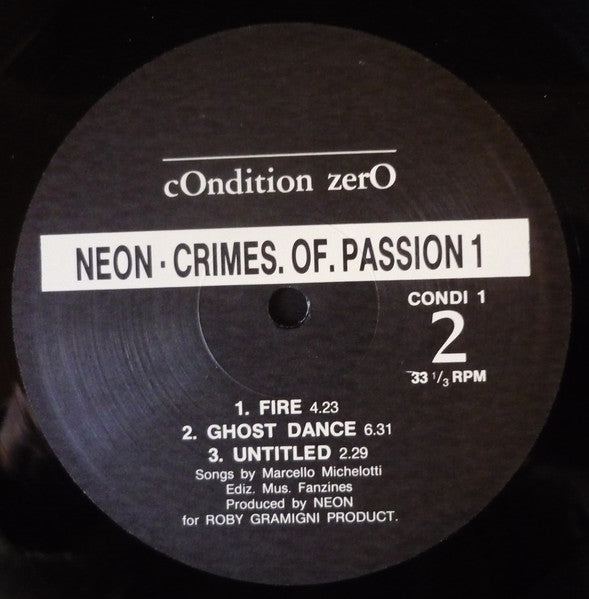 Neon (10) : Crimes Of Passion I (12", EP)