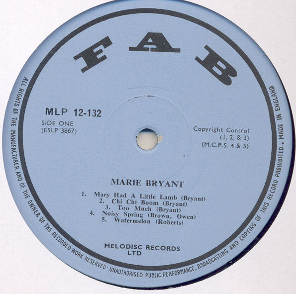 Marie Bryant : Don't Touch My Nylons (LP, Album)