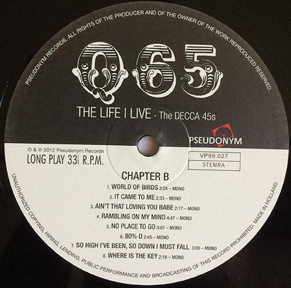 Q65 : The Life I Live - The Decca 45's (LP, Comp, Mono, RM)