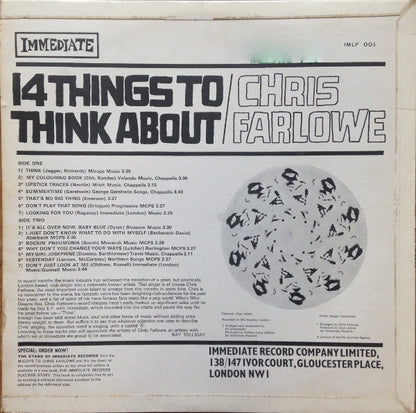 Chris Farlowe : 14 Things To Think About (LP, Album, Mono)