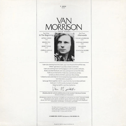 Van Morrison : Astral Weeks (LP, Album, RE)