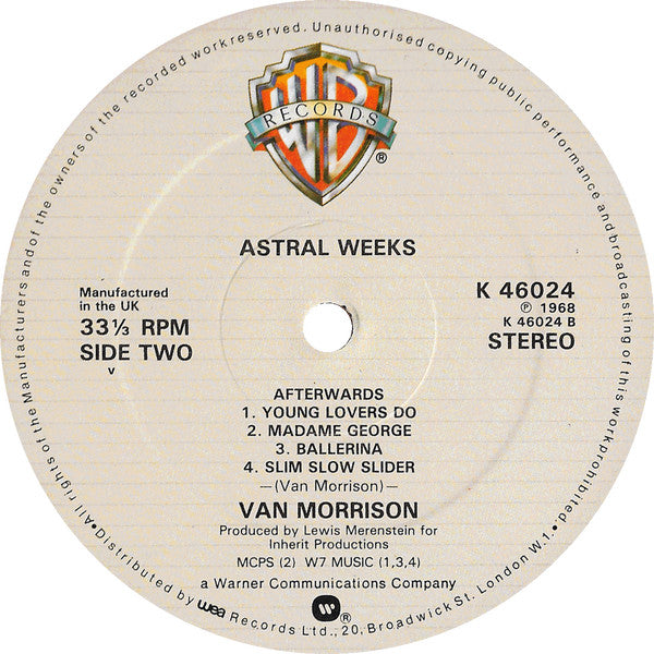 Van Morrison : Astral Weeks (LP, Album, RE)