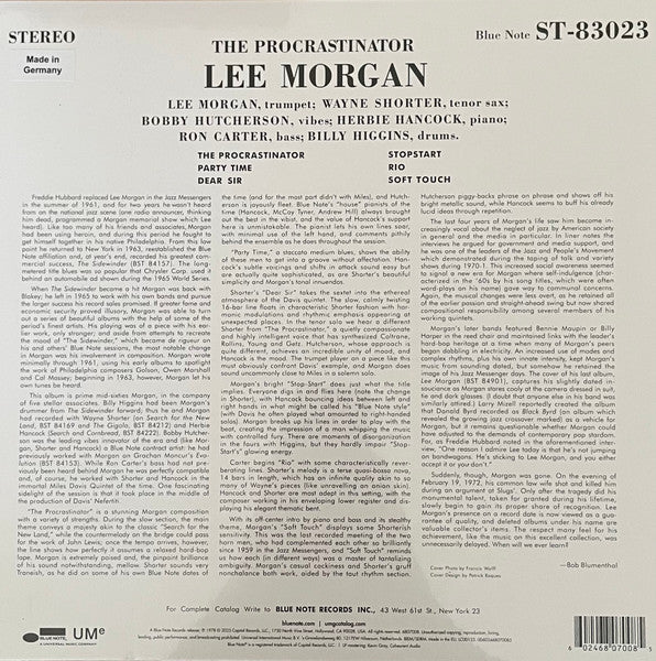 Lee Morgan : The Procrastinator (LP, Album, RE)