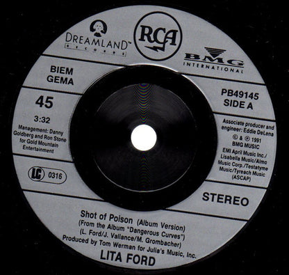 Lita Ford : Shot Of Poison (7", Single)