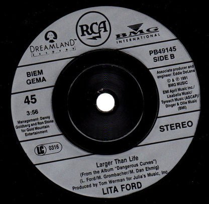 Lita Ford : Shot Of Poison (7", Single)