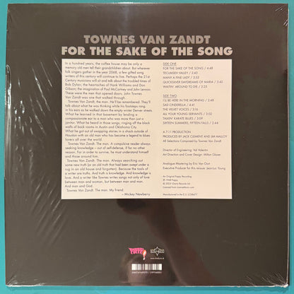 Townes Van Zandt : For The Sake Of The Song (LP, Album, Ltd, RE, RM, Ora)