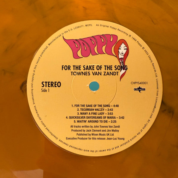 Townes Van Zandt : For The Sake Of The Song (LP, Album, Ltd, RE, RM, Ora)