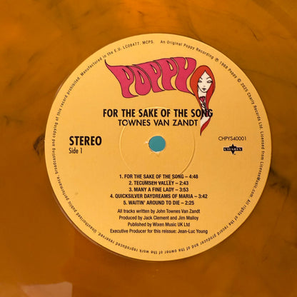 Townes Van Zandt : For The Sake Of The Song (LP, Album, Ltd, RE, RM, Ora)