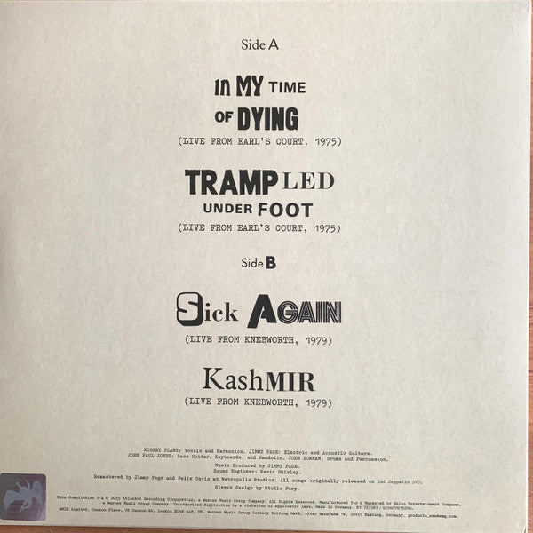 Led Zeppelin : Live EP (12", EP, RM)